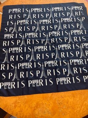 Paris Motif Navy Scarf  J Mico Sancho